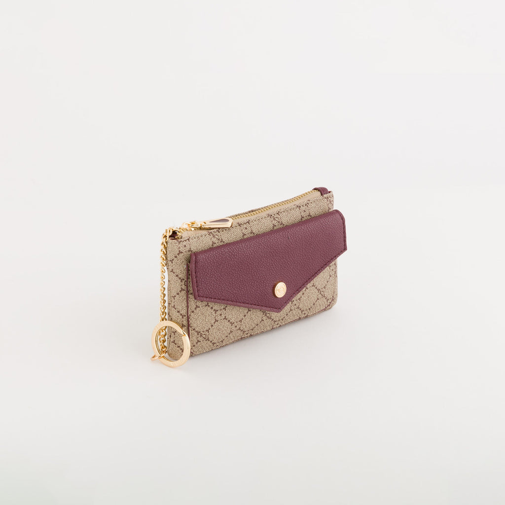 Carpisa Hrvatska â€“ Diana fall wallet - Women's Coin Purse With Keychain â€“ Taupe/Wine â€“ APD55305546 â€“ Image 1