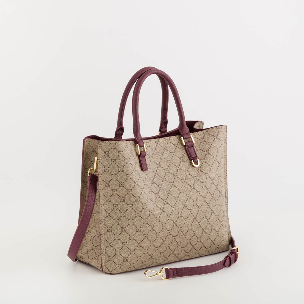 Carpisa Hrvatska â€“ Diana fall - Women's Handbag â€“ Taupe/Wine â€“ BSD55201546 â€“ Image 1