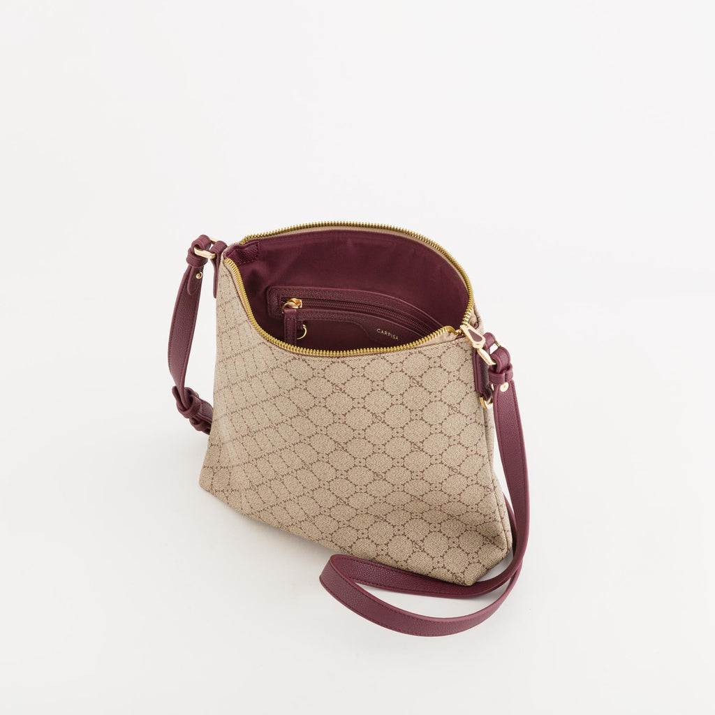 Carpisa Hrvatska â€“ Diana Fall - Women's Shoulder Bag â€“ Taupe/Wine â€“ BSD55204546 â€“ Image 3