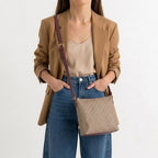 Carpisa Hrvatska â€“ Diana Fall - Women's Shoulder Bag â€“ Taupe/Wine â€“ BSD55204546 â€“ Image 4
