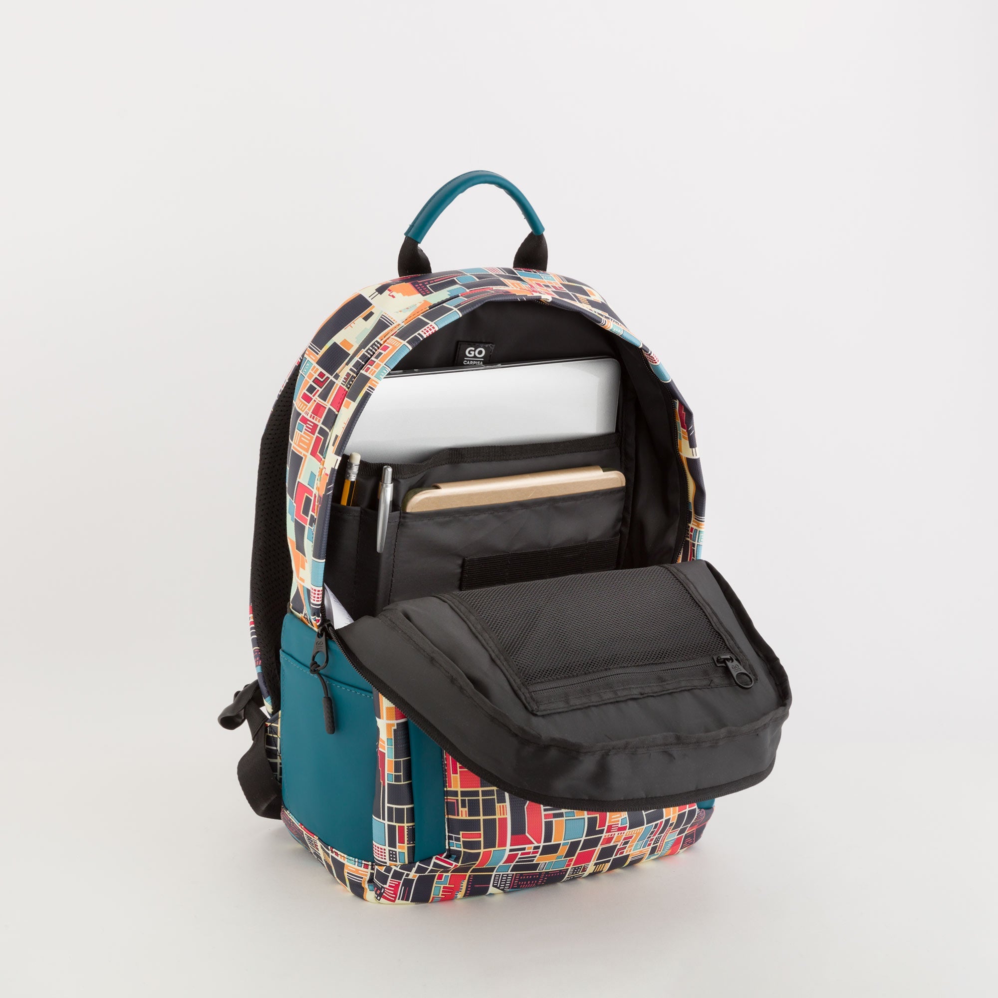 Carpisa Hrvatska – Houston go v2 - Men's Backpack – Teal/Multicolour – BSD60801546 – Image 3