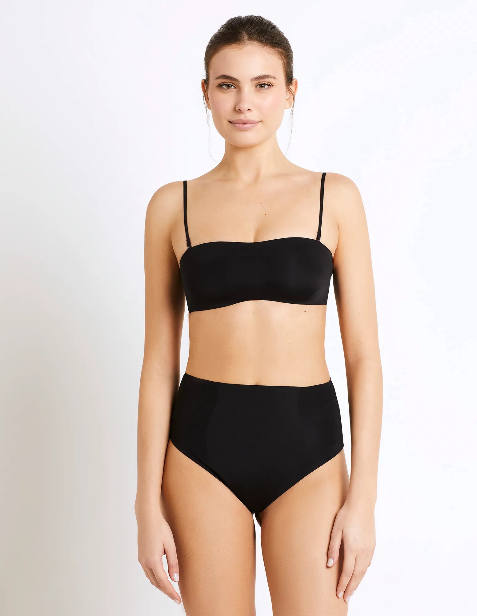 SUPERFINE SHAPING - High-waist shaping thong brief