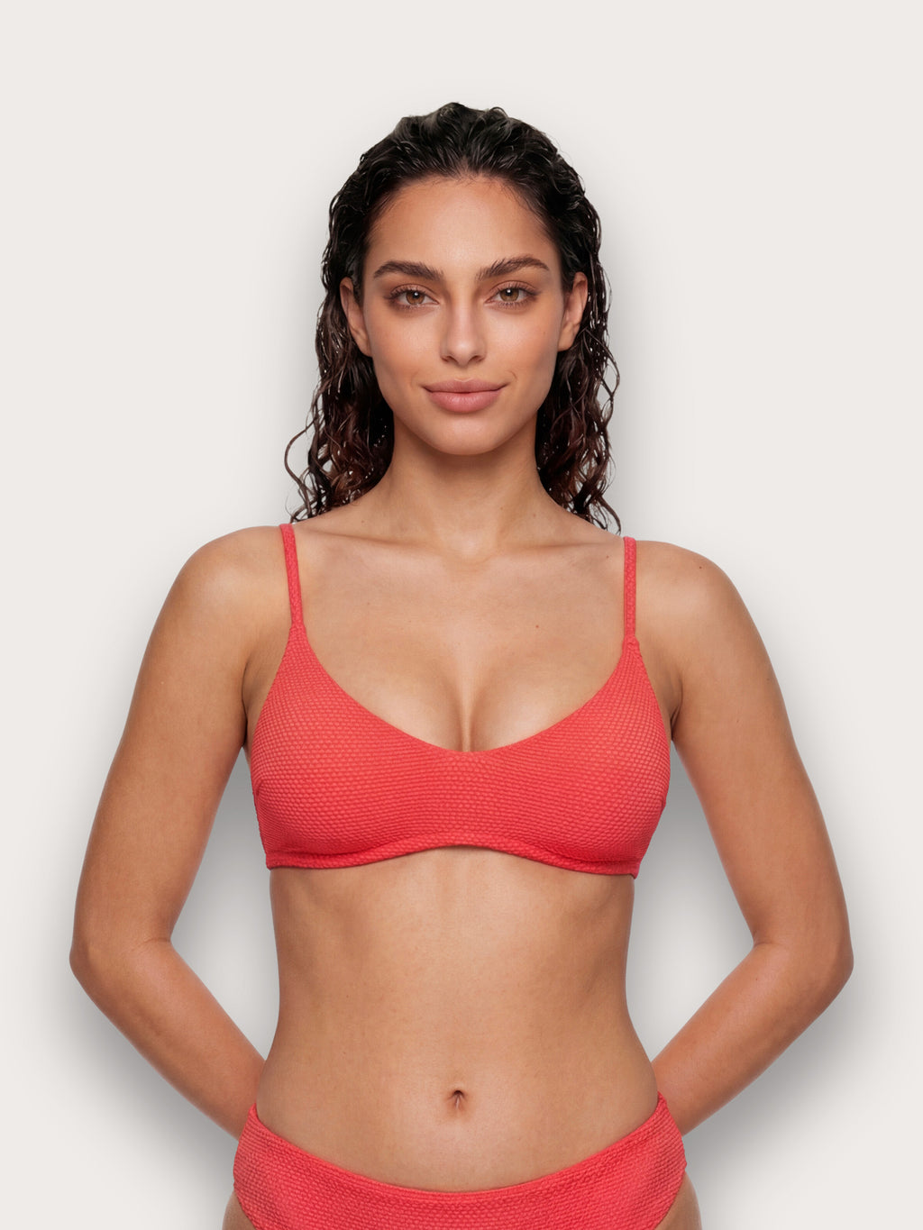 Textured - Podstavljeni bralette bikini grudnjak