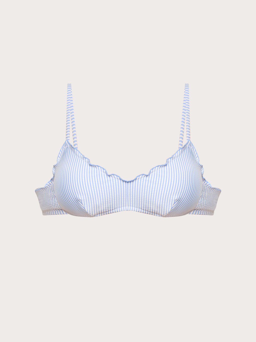 Seersucker - Podstavljeni bralette bikini grudnjak