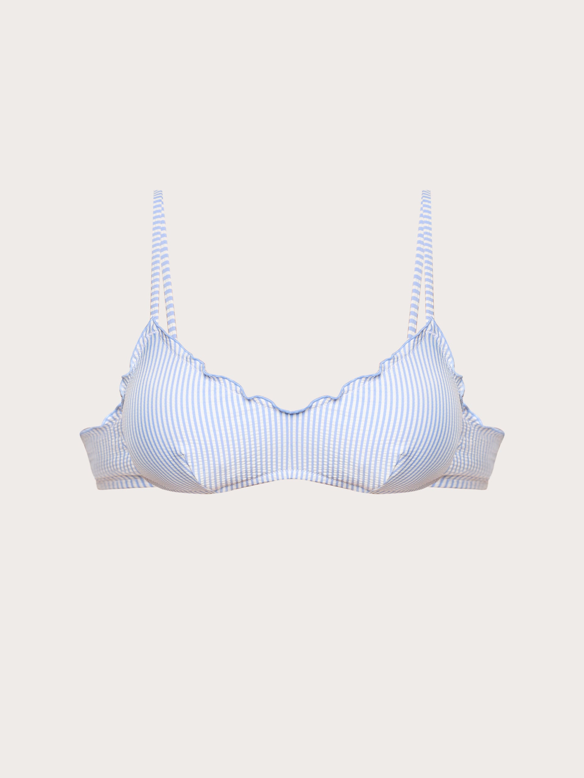 Seersucker - Podstavljeni bralette bikini grudnjak