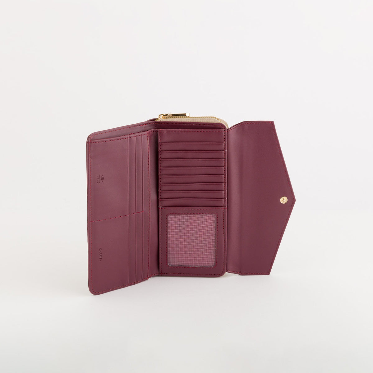 Carpisa Hrvatska â€“ Diana fall wallet - Large Women's Wallet â€“ Taupe/Wine â€“ PDD55301546 â€“ Image 2
