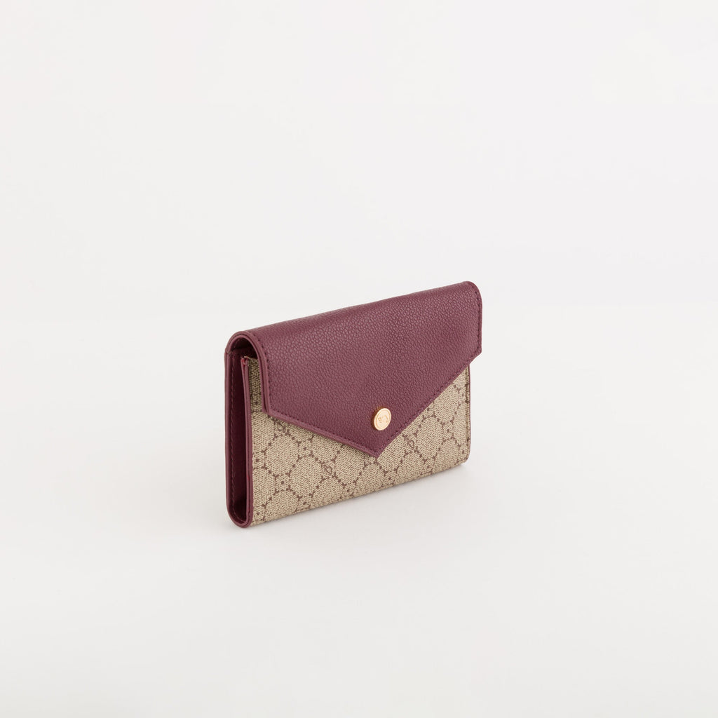 Carpisa Hrvatska â€“ Diana fall wallet - Women's Medium Wallet â€“ Taupe/Wine â€“ PDD55302546 â€“ Image 1