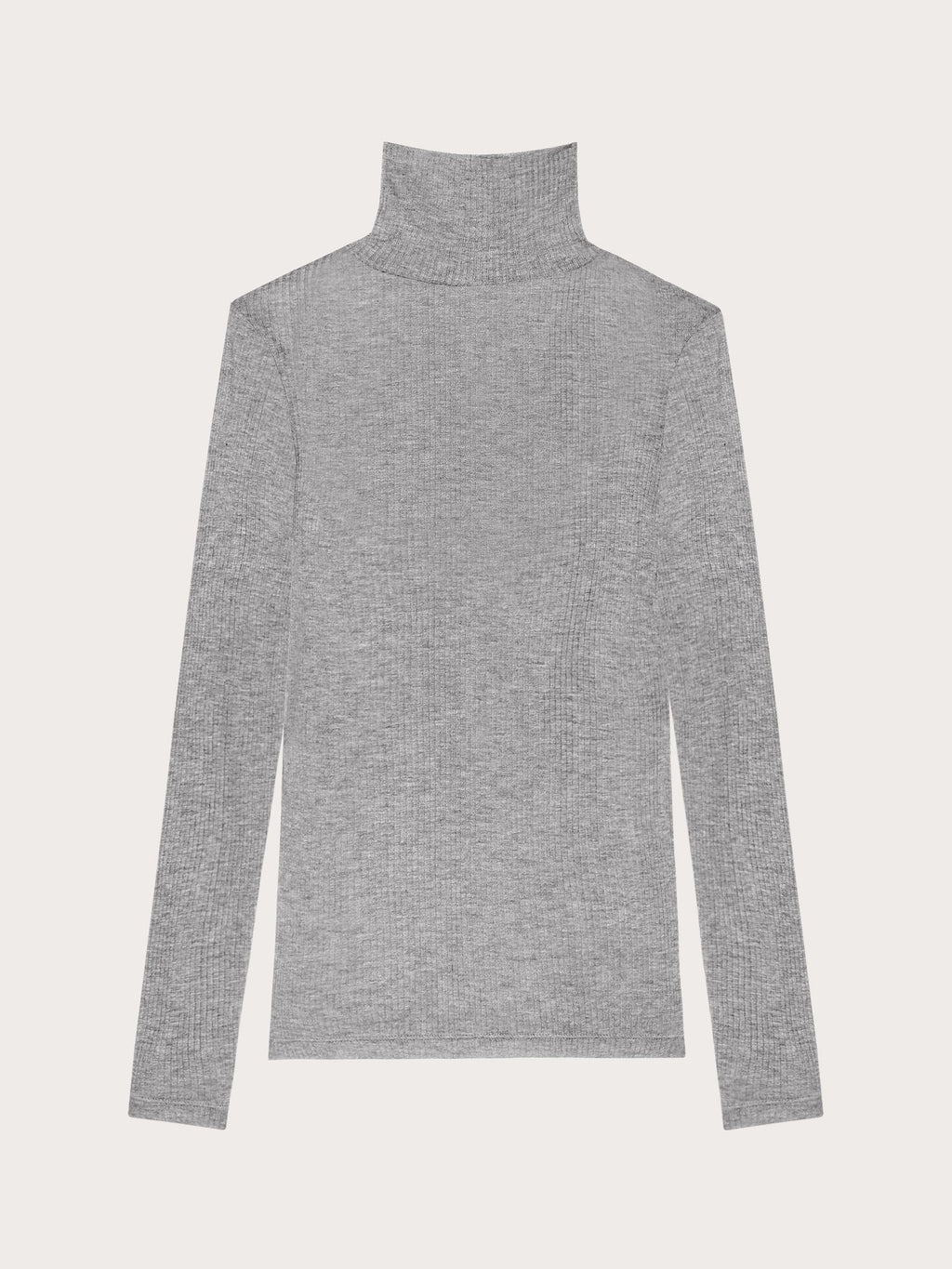 Light Cashmere Rib - Long-sleeve high neck T-shirt