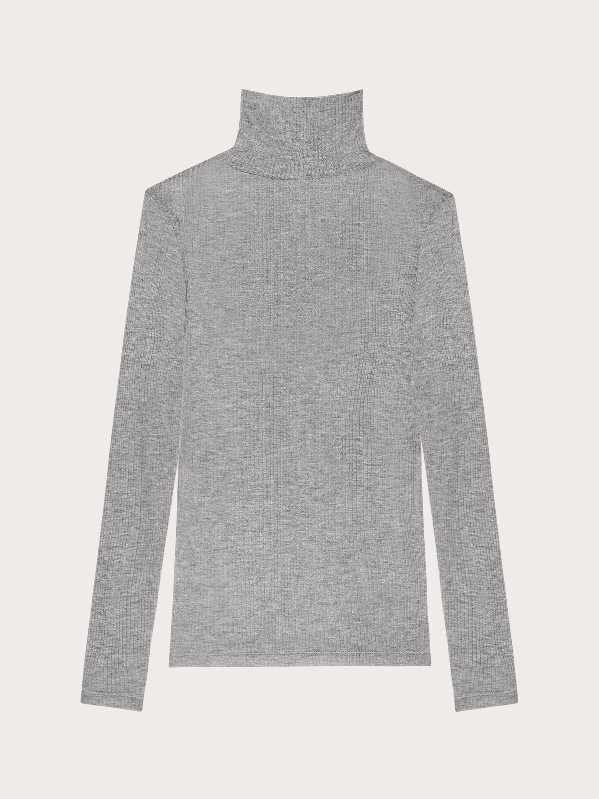 Light Cashmere Rib - Long-sleeve high neck T-shirt