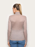 Light Cashmere Rib - Long-sleeve high neck T-shirt