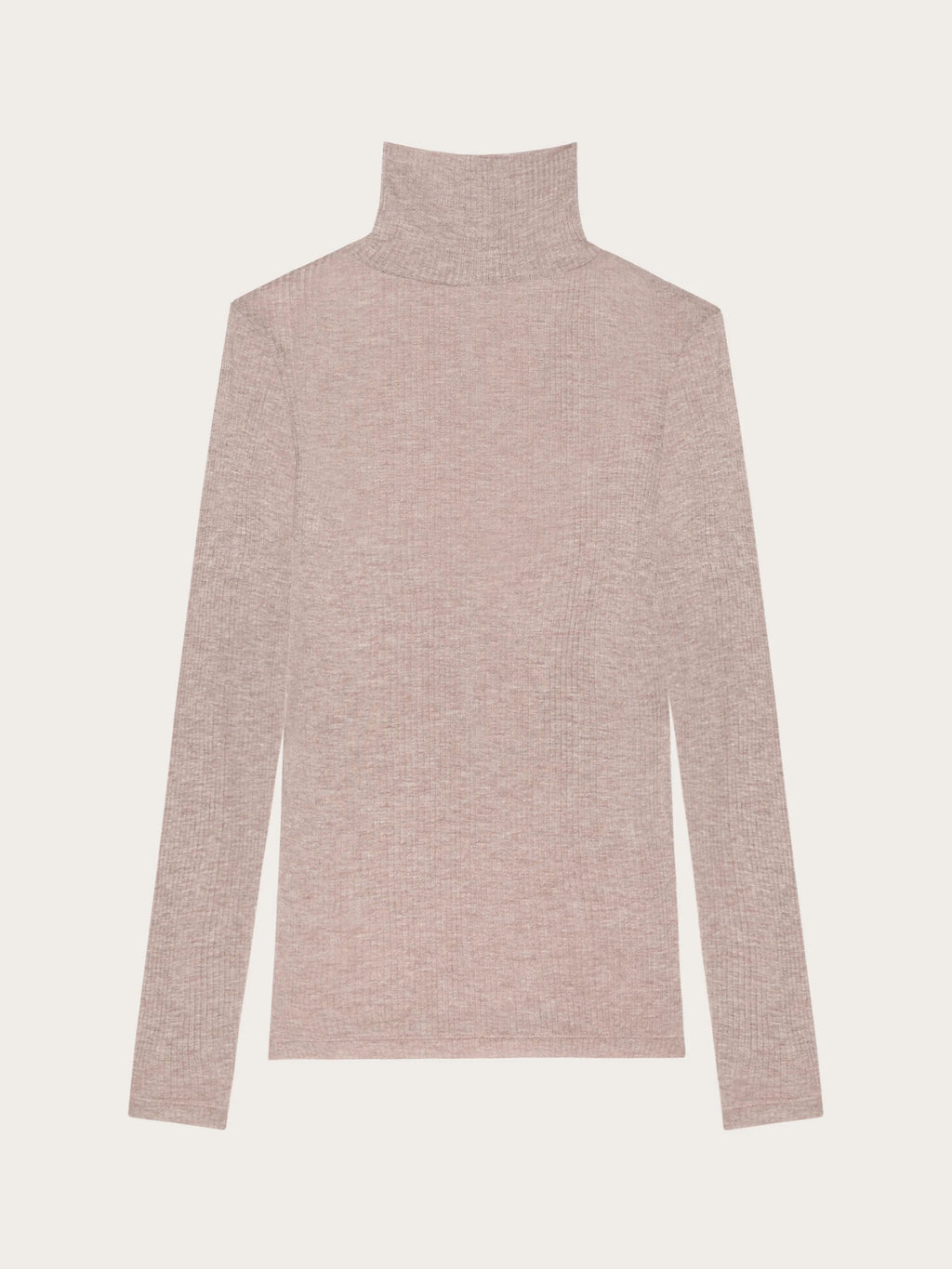 Light Cashmere Rib - Long-sleeve high neck T-shirt