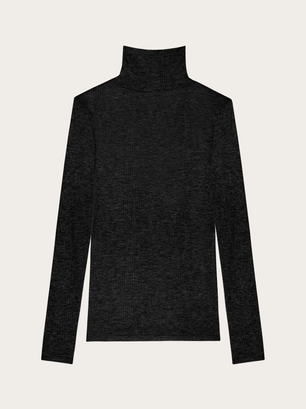 Light Cashmere Rib - Long-sleeve high neck T-shirt
