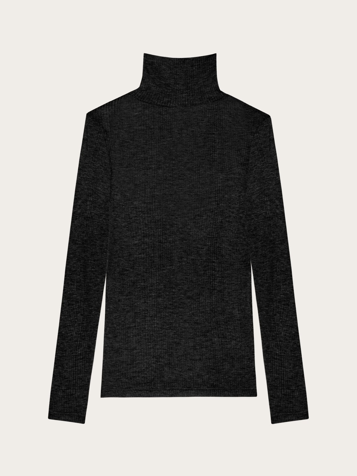 Light Cashmere Rib - Long-sleeve high neck T-shirt